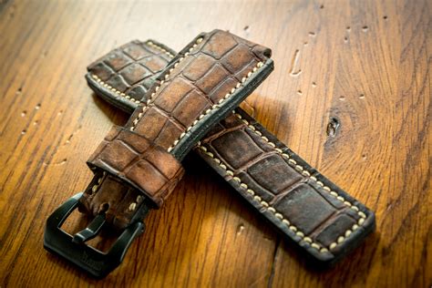 real alligator strap vs embossed leather